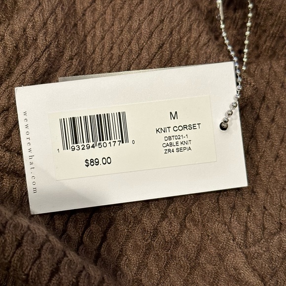 Danielle Bernstein by WeWoreWhat Brown Cable Knit Tank Top - Picture 7 of 8